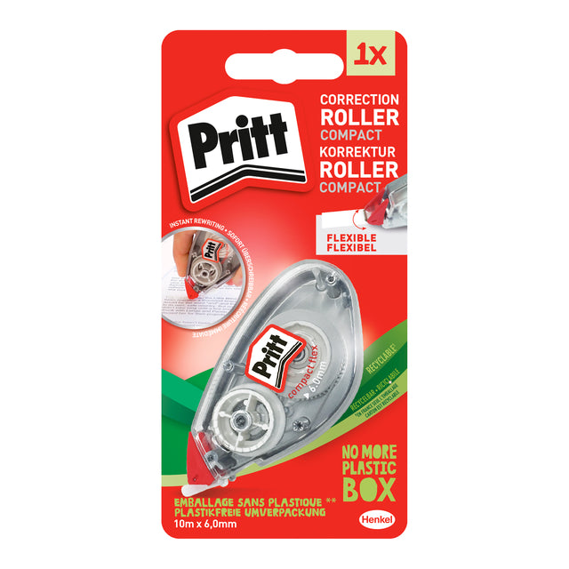 Correctieroller Pritt Compact Flex 6mm, 10m, milieuvriendelijk ontwerp