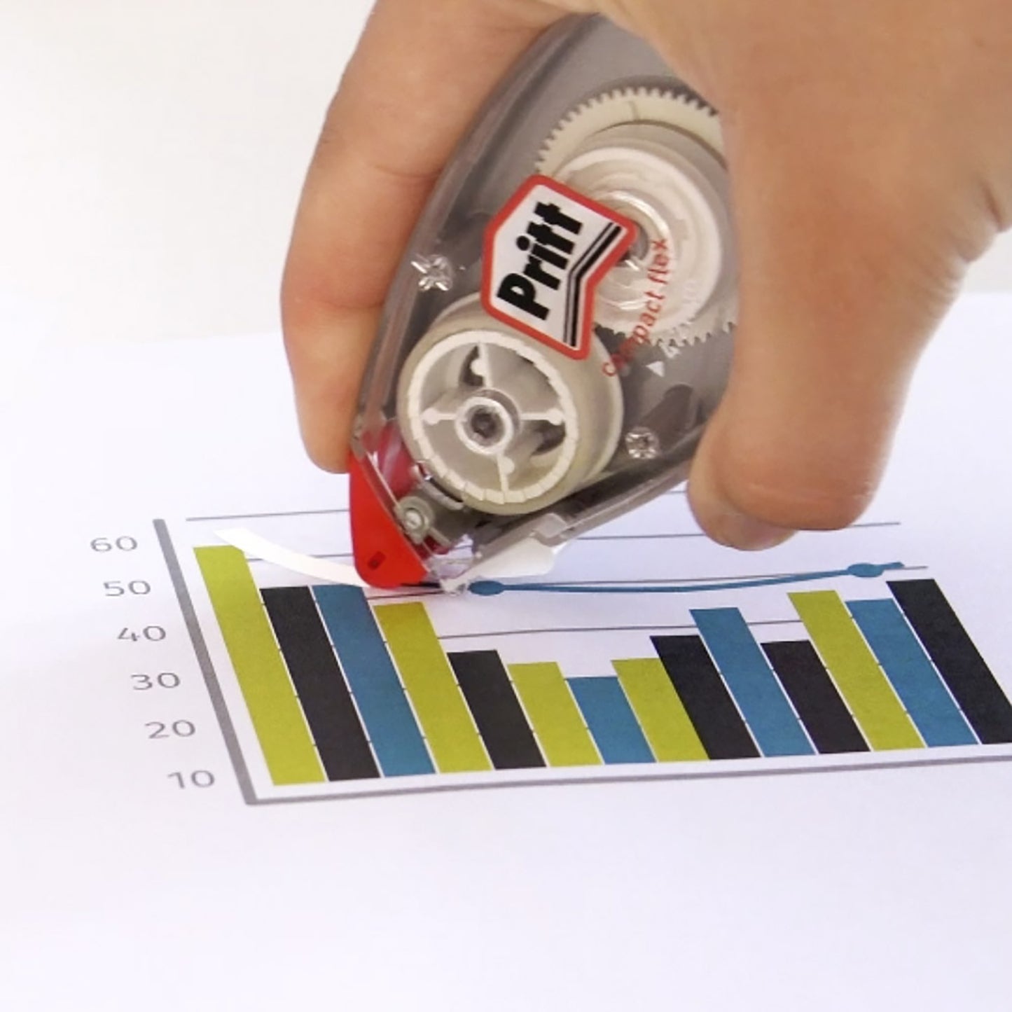 Correctieroller Pritt Compact Flex 6mm, 10m, flexibel en recyclebaar