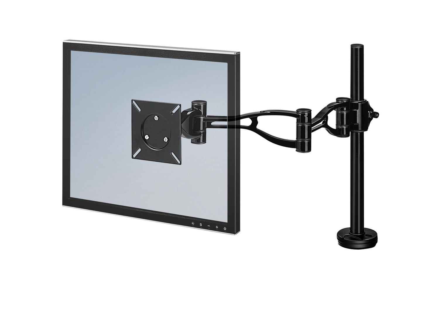 Fellowes Vista enkel zwart monitorarm voor bureau bevestiging