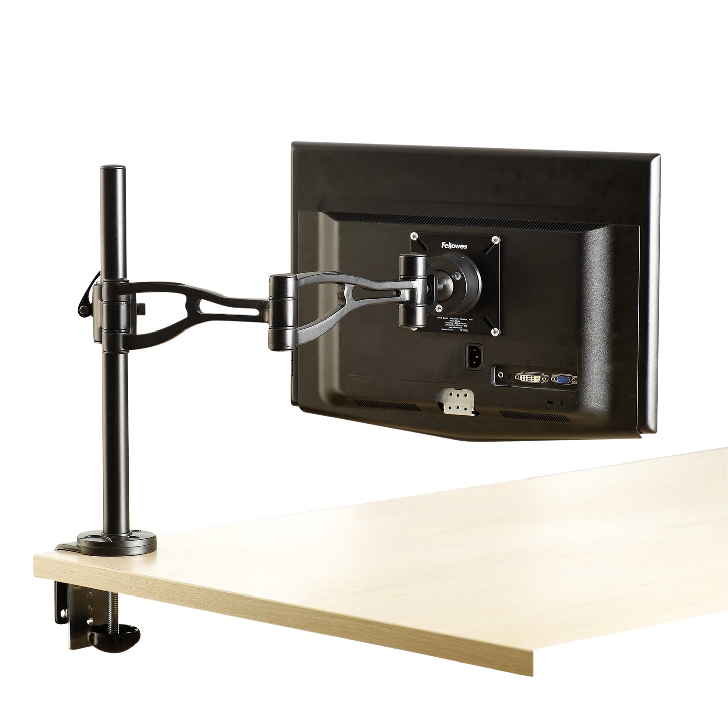 Fellowes Vista enkel zwart monitorarm voor bureau bevestiging - 2