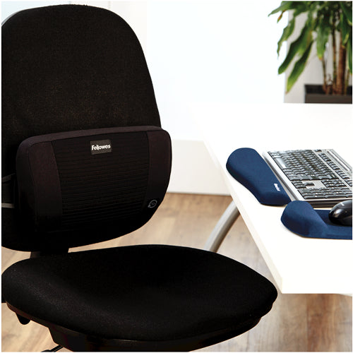 Ergonomische muismat met polssteun Fellowes Plush Touch Blauw - 2