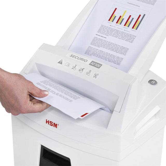 Papiervernietiger HSM Securio AF100 4x25mm met automatische invoer - 4