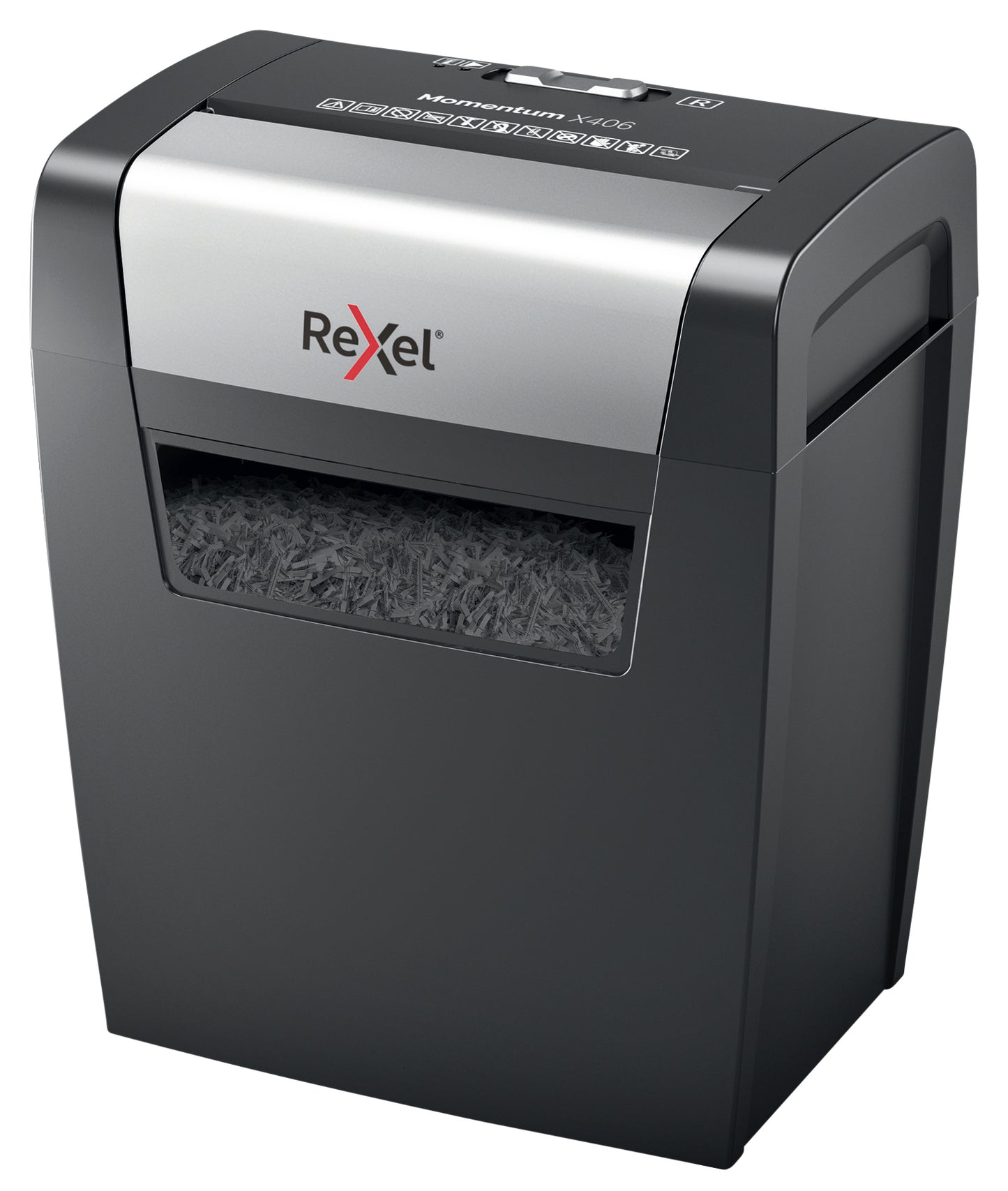 Rexel Momentum X406 papiervernietiger 4x28mm, 6 vel, 15L opvang