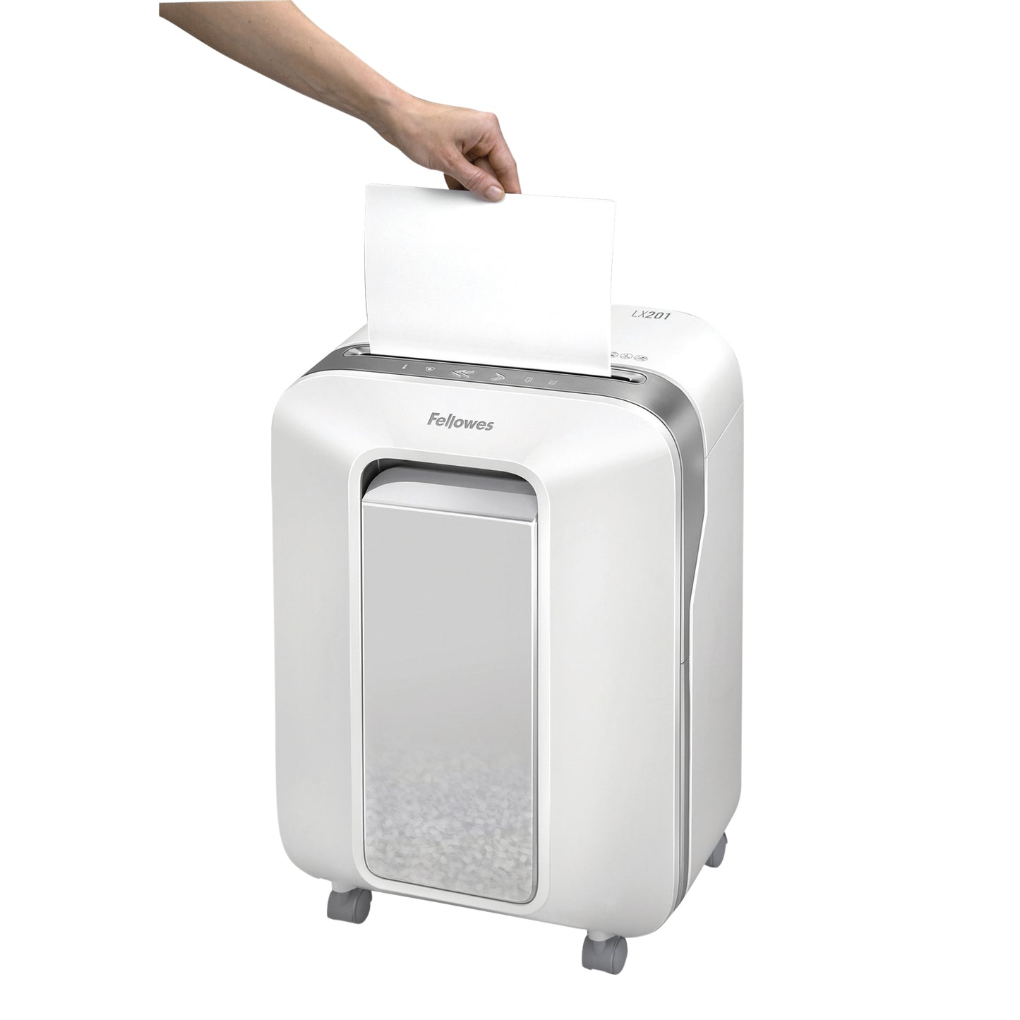 Fellowes LX201 2x12mm papierversnipperaar 12 vel, 22L, P-5, wit - 3