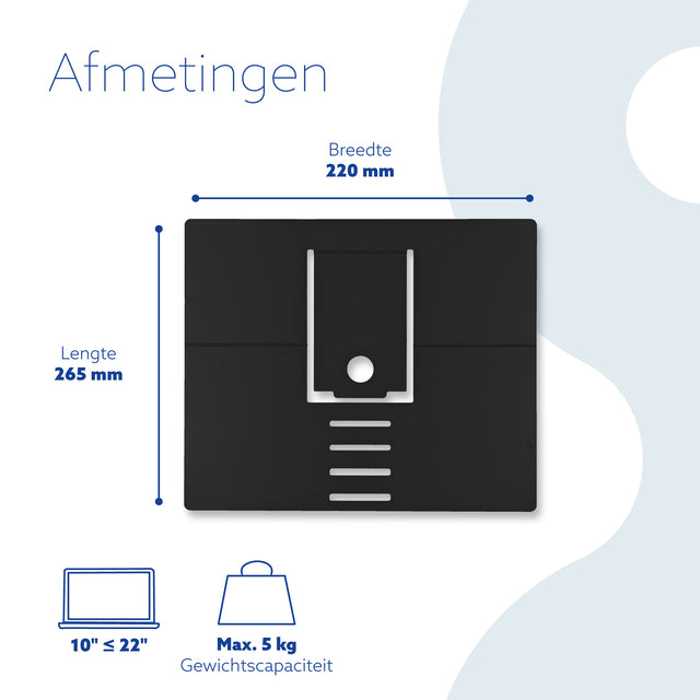 Dunne Aluminium R-Go Riser Attachable Laptopstandaard - 5