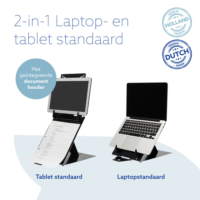 R-Go Riser Duo Ergonomische Laptop- en Tabletstandaard - 3
