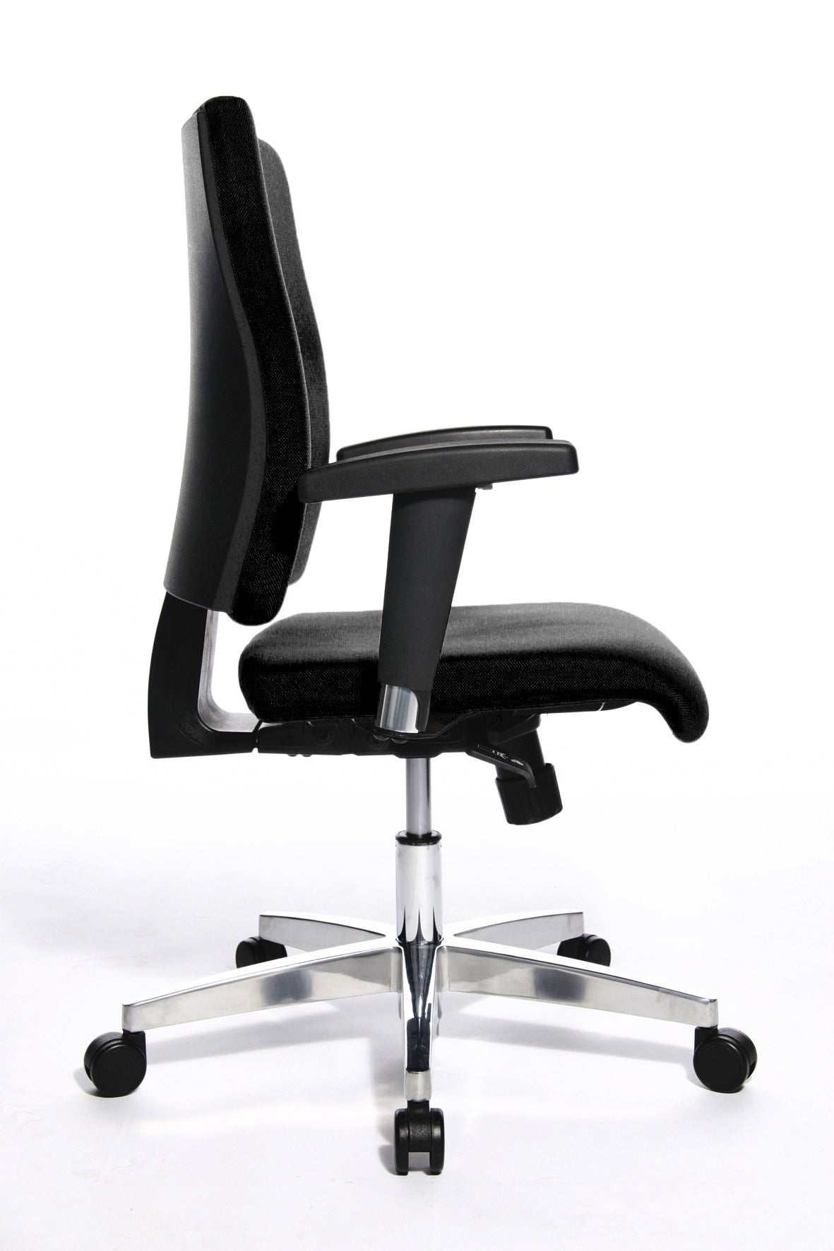 Bureaustoel Topstar Light Star 10 zwart met aluminium onderstel - 3