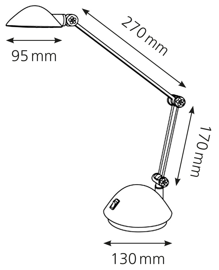 Bureaulamp HANSA Space LED zwart - 2