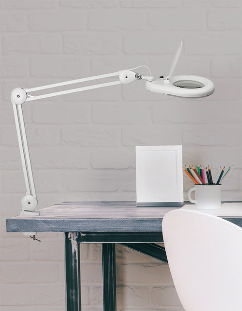 Bureaulamp MAUL VISO Loep LED Klem Wit met verstelbare lens - 3