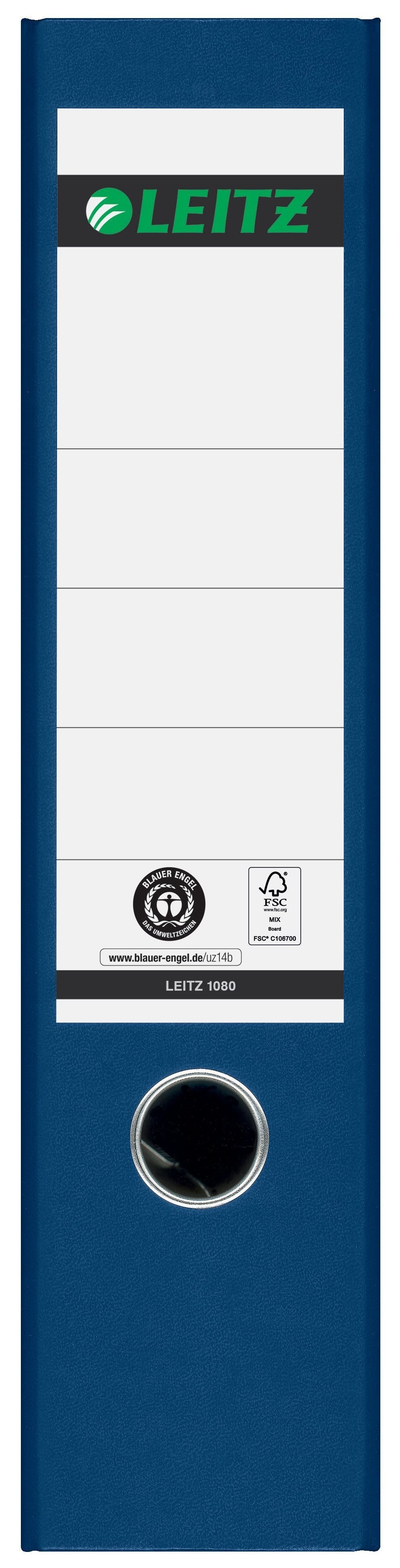 Leitz 1080 180° Ordner 80mm Karton in Blauw, 600 Vel Capaciteit