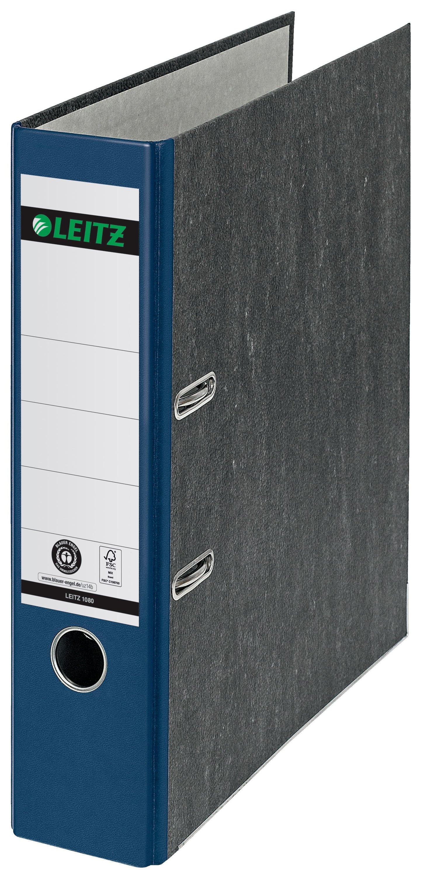 Leitz 1080 180° Ordner 80mm Karton in Blauw, 600 Vel Capaciteit - 2