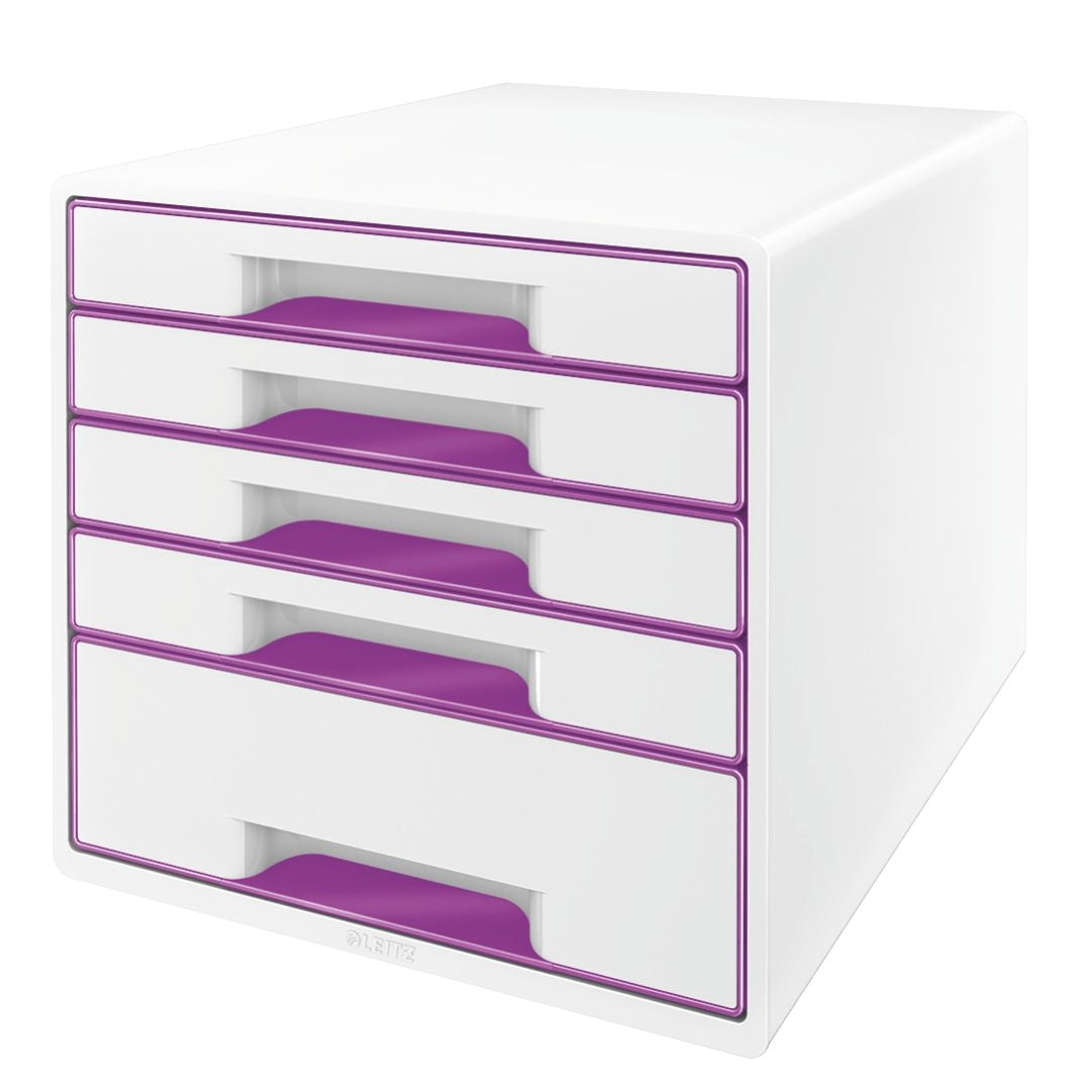 Ladenbox Leitz WOW 5 Laden Wit/Paarse Afwerking