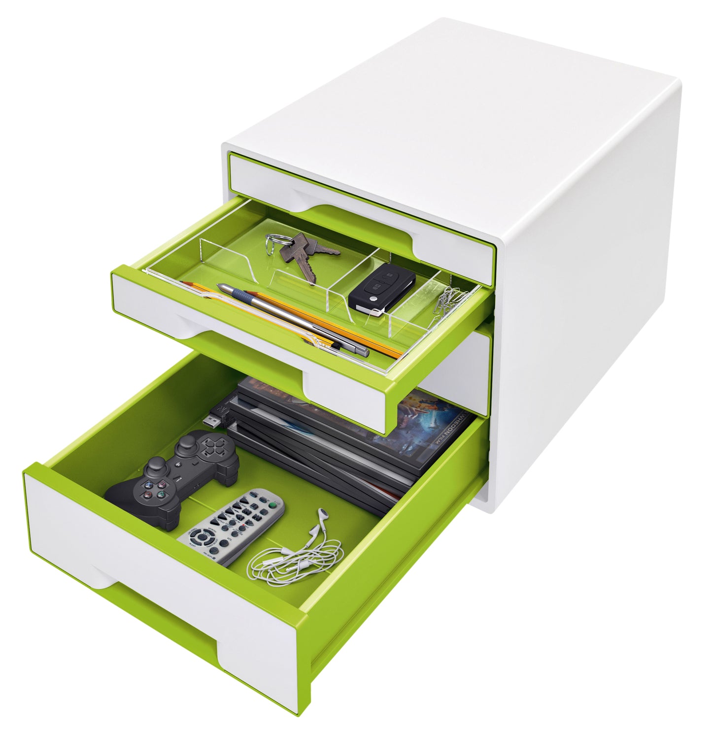 Ladenbox Leitz WOW 4 Laden Wit/Groen - 2