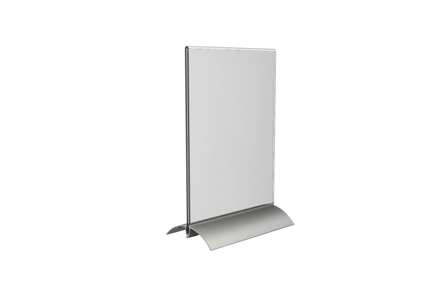 Kaarthouder A5 T-standaard acryl met aluminiumvoet