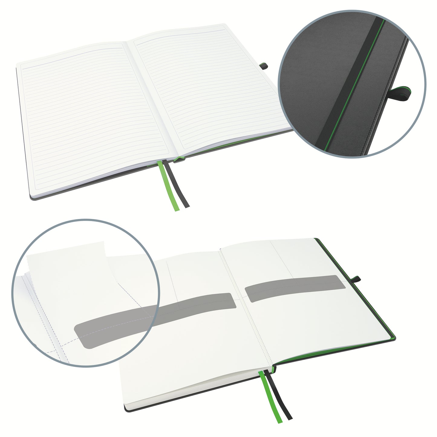 Leitz Complete A4 notitieboek, 160 pagina's, 100gsm, met elastiek en binnenvakken - 4