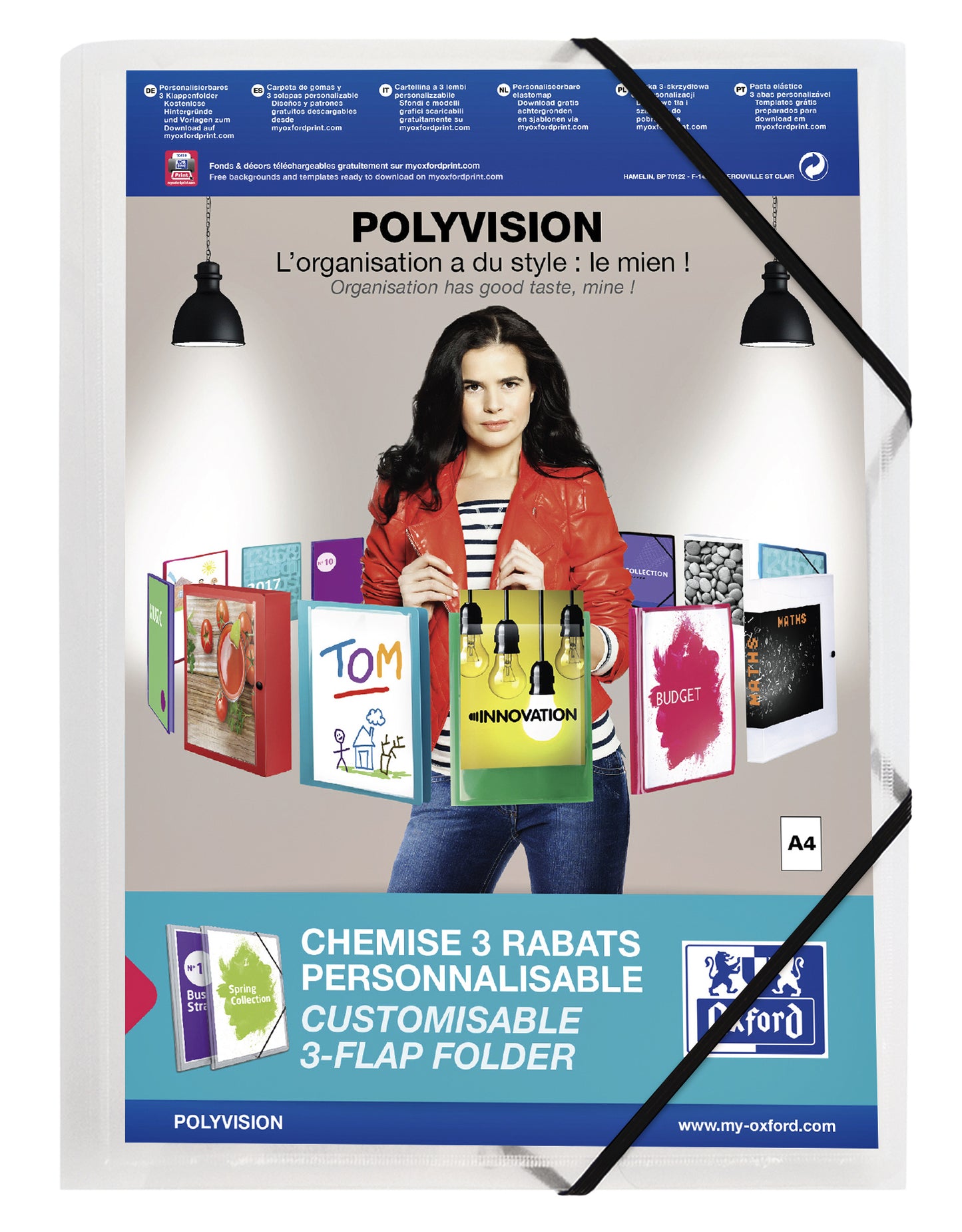 Elastomap Oxford Polyvision A4 Incl Insteektas Transparant
