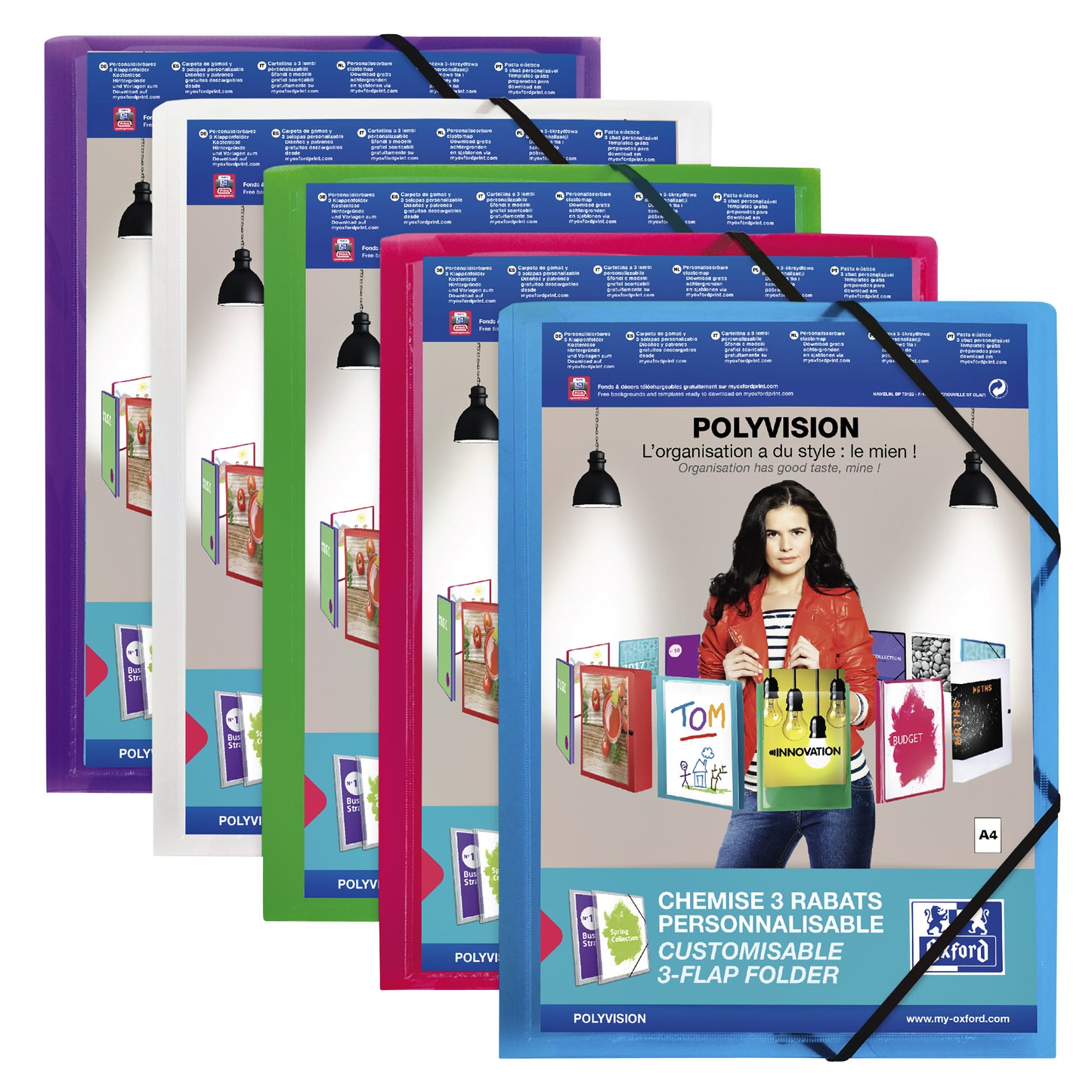 Elastomap Oxford Polyvision A4 met insteektas