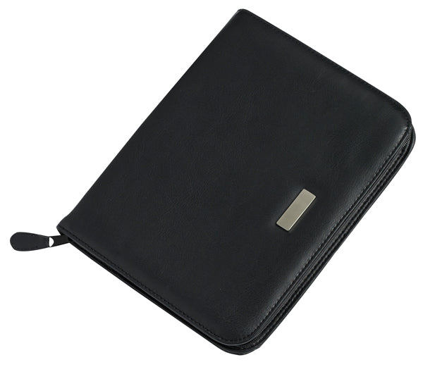 Zwarte A5 lederlook schrijfmap Excellent de luxe met rits
