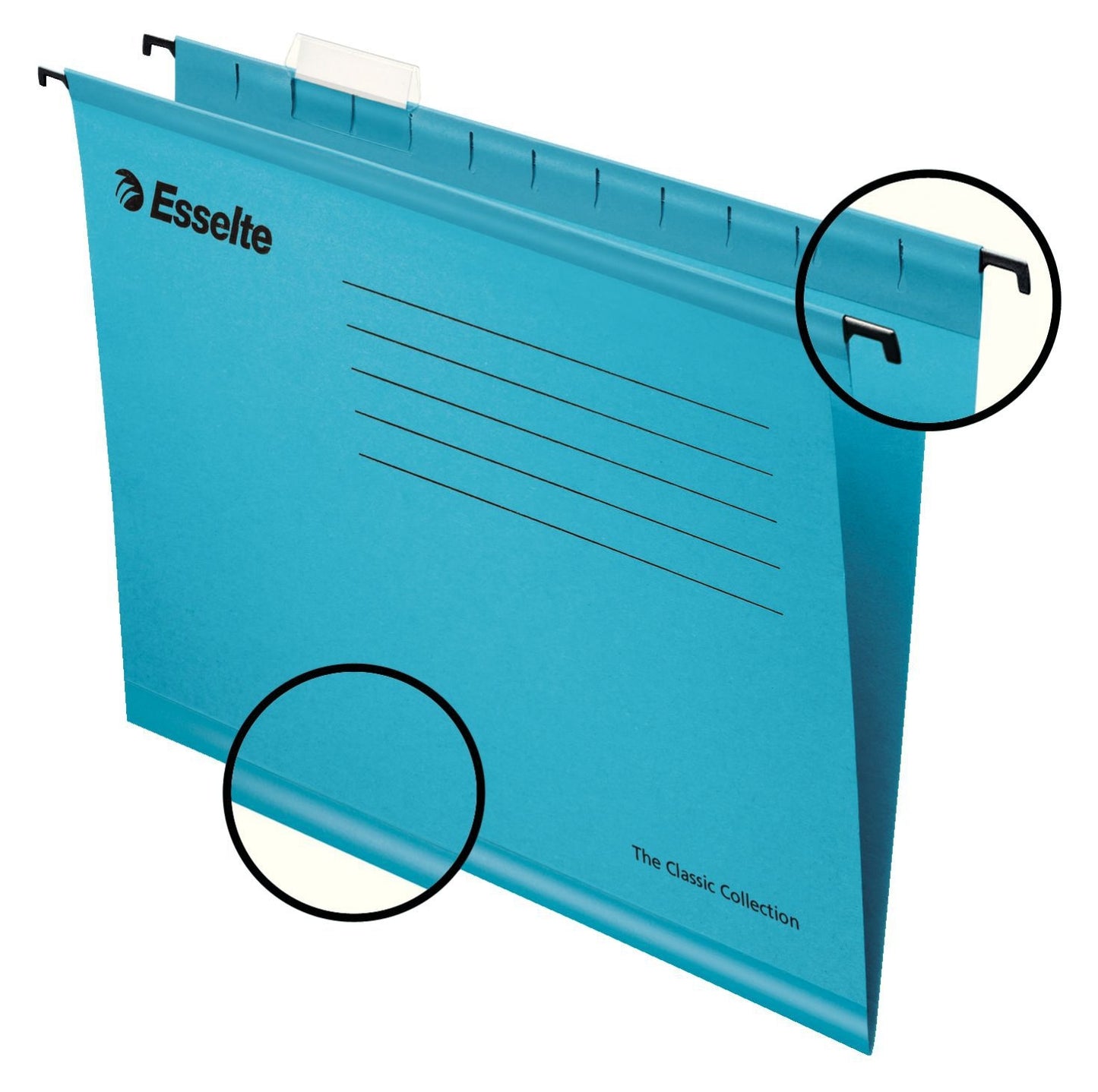 Hangmap Esselte Classic Folio V-bodem 382x240mm Blauw