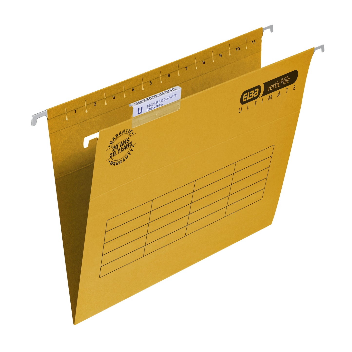 Elba Verticfile Ultimate A4 Hangmap, 30mm, Geel, Levenslange Garantie