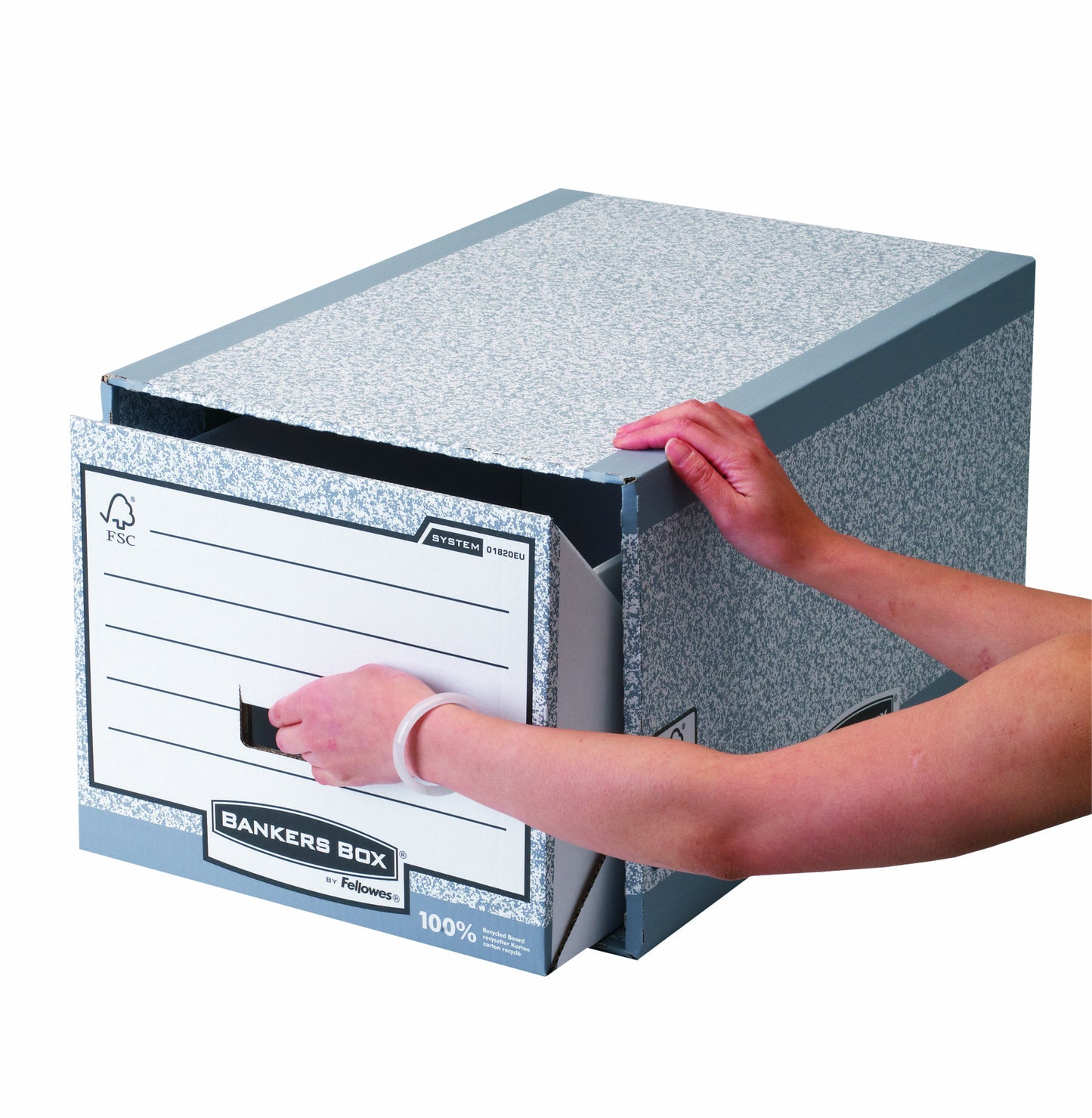 Bankers Box opbergdoos GRIJS met versterkte constructie - 2