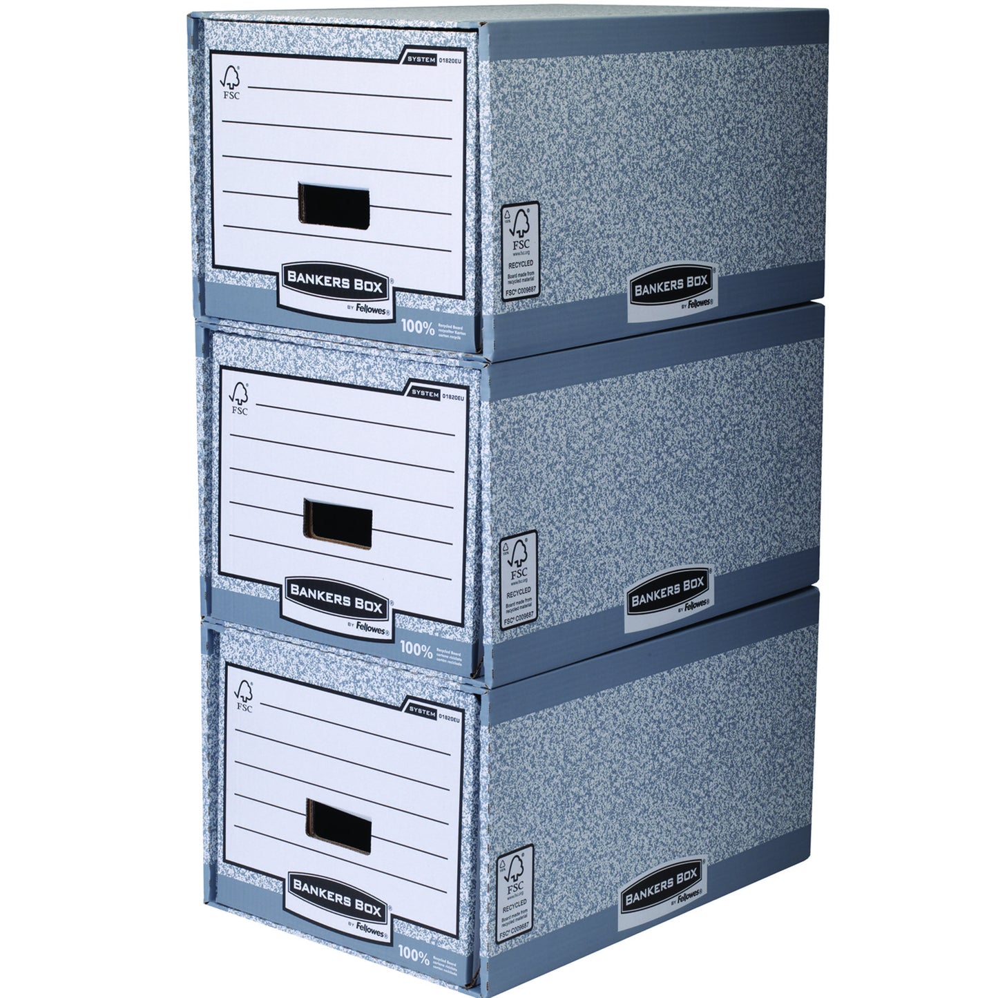 Bankers Box opbergdoos GRIJS met versterkte constructie - 3
