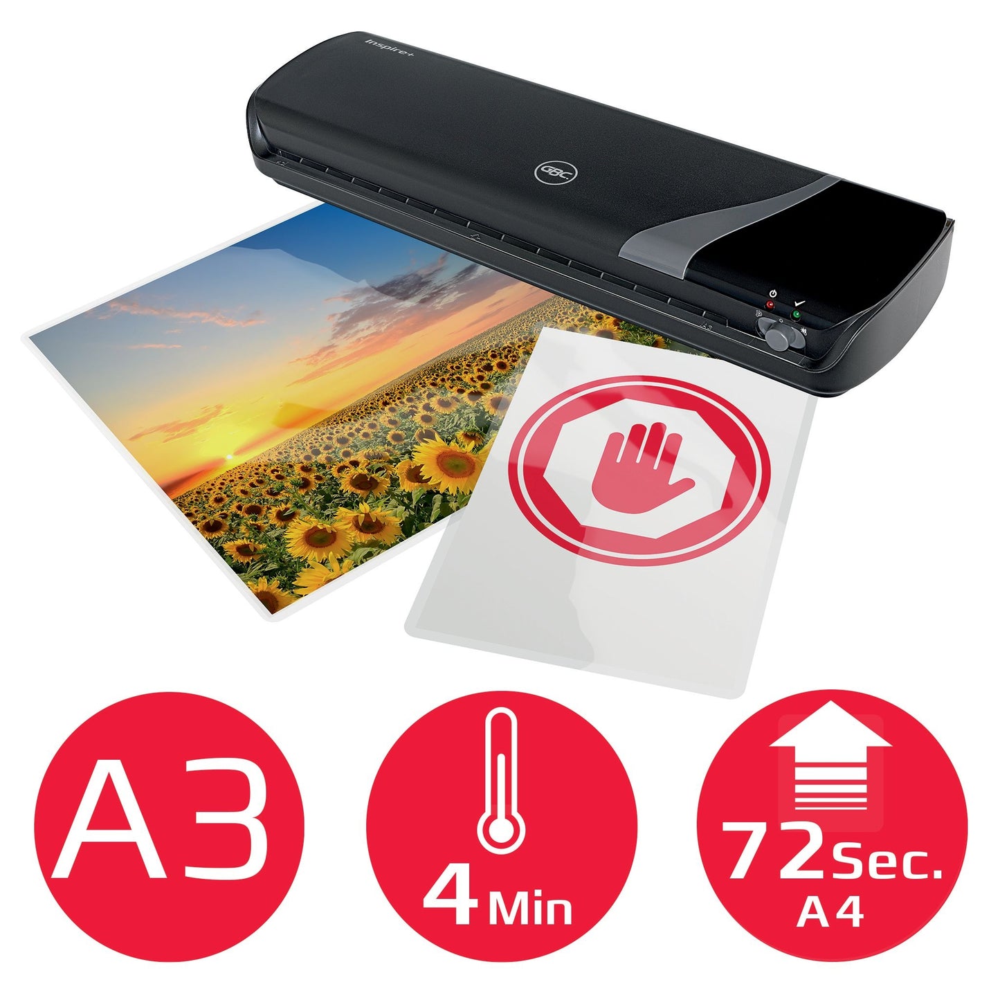 GBC Inspire+ A3 Zwarte Lamineermachine voor Thuisgebruik