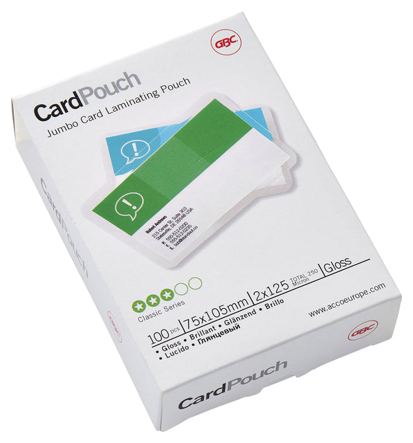 Lamineerhoes GBC club card 75x105mm 2x125 micron