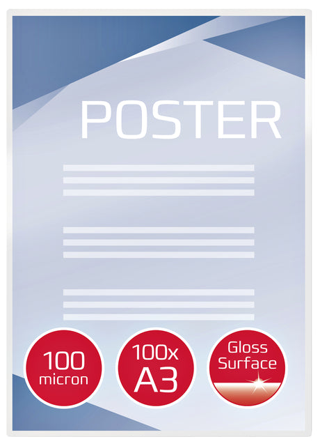 GBC A3 Plastificeerhoes 2x100 Micron Glans - 2