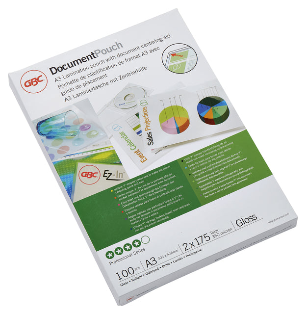 GBC A3 2x175 micron plastificeerhoezen