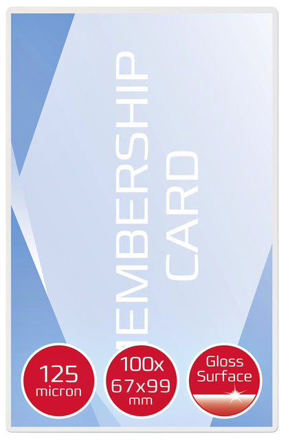 Laminatiehoes GBC Badge Card 67x99mm 2x125 micron - 2