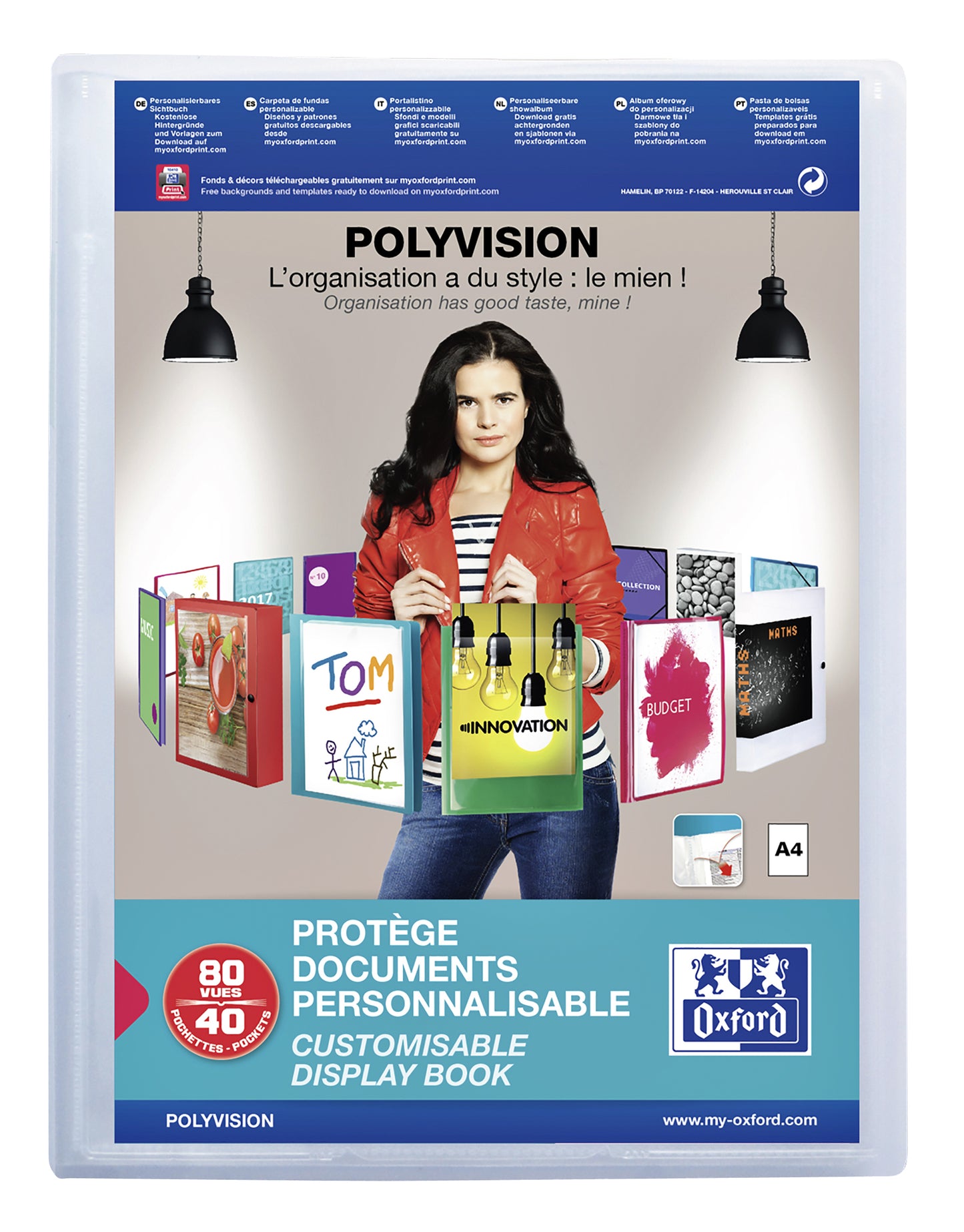 SHOWALBUM Oxford A4 Polyvision met 40 Transparante Tassen