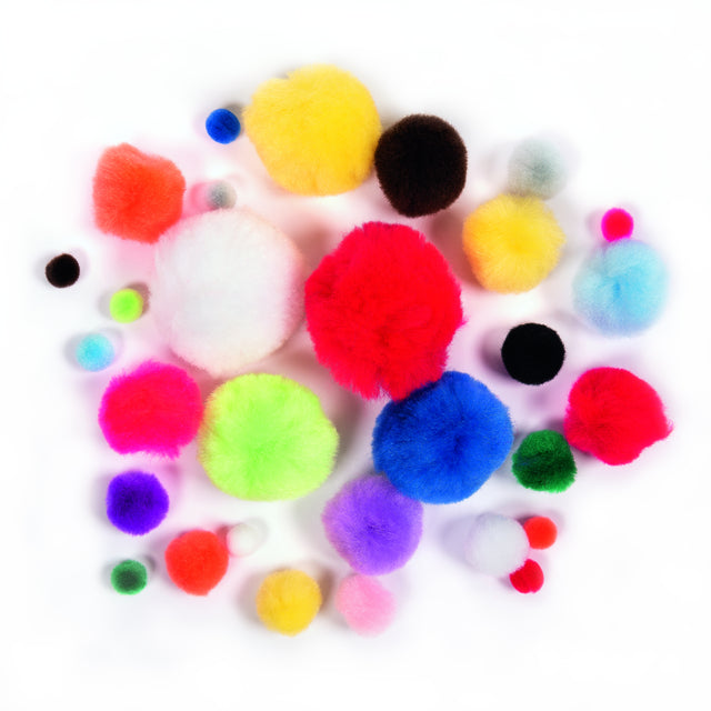 Folia Pompon 30 stuks in Diverse Kleuren en Afmetingen - 2