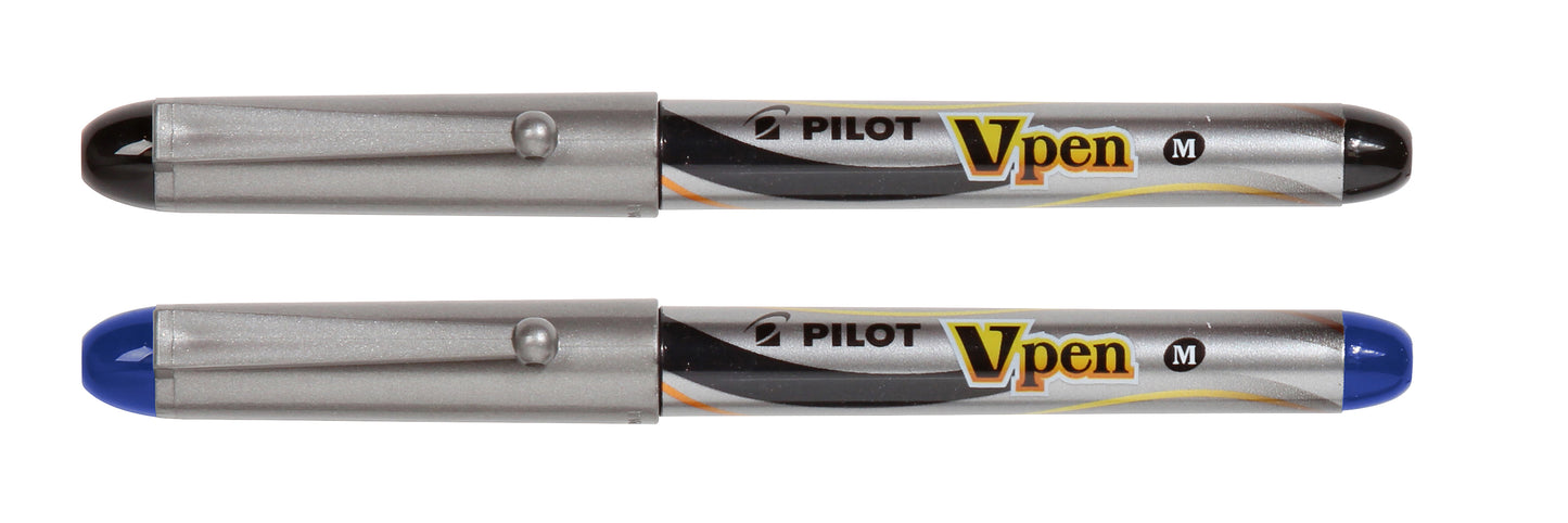 Pilot V-Pen M Liquid Ink Zilverkleurig Blauw - 4