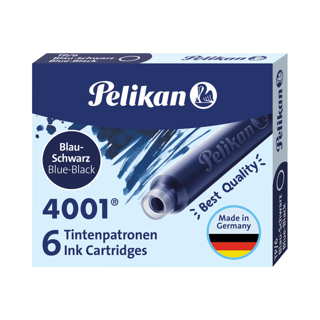 Inktpatroon Pelikan blauw/zwart