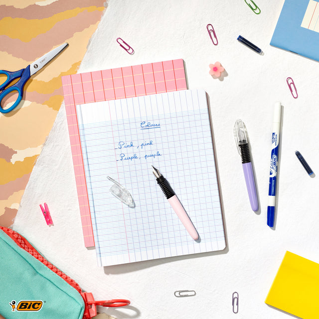 Inktwisser Bic met rond punt, blauw - 2