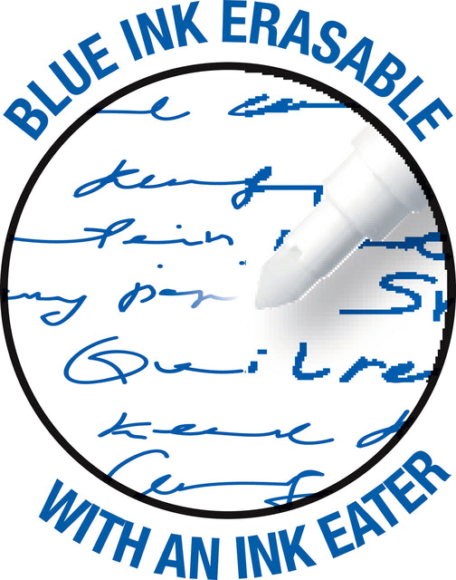 Inktwisser Bic met rond punt, blauw - 3