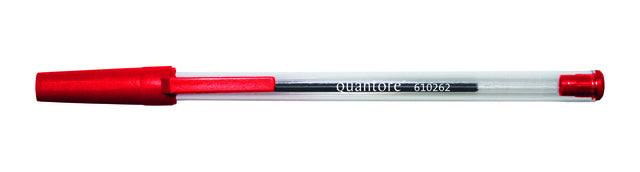 Balpen Quantore stick rood met gevlekte dop - 2