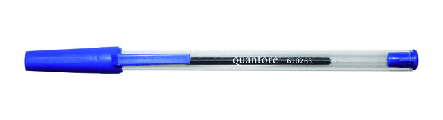 Balpen Quantore stick blauw met gevlekte dop - 2