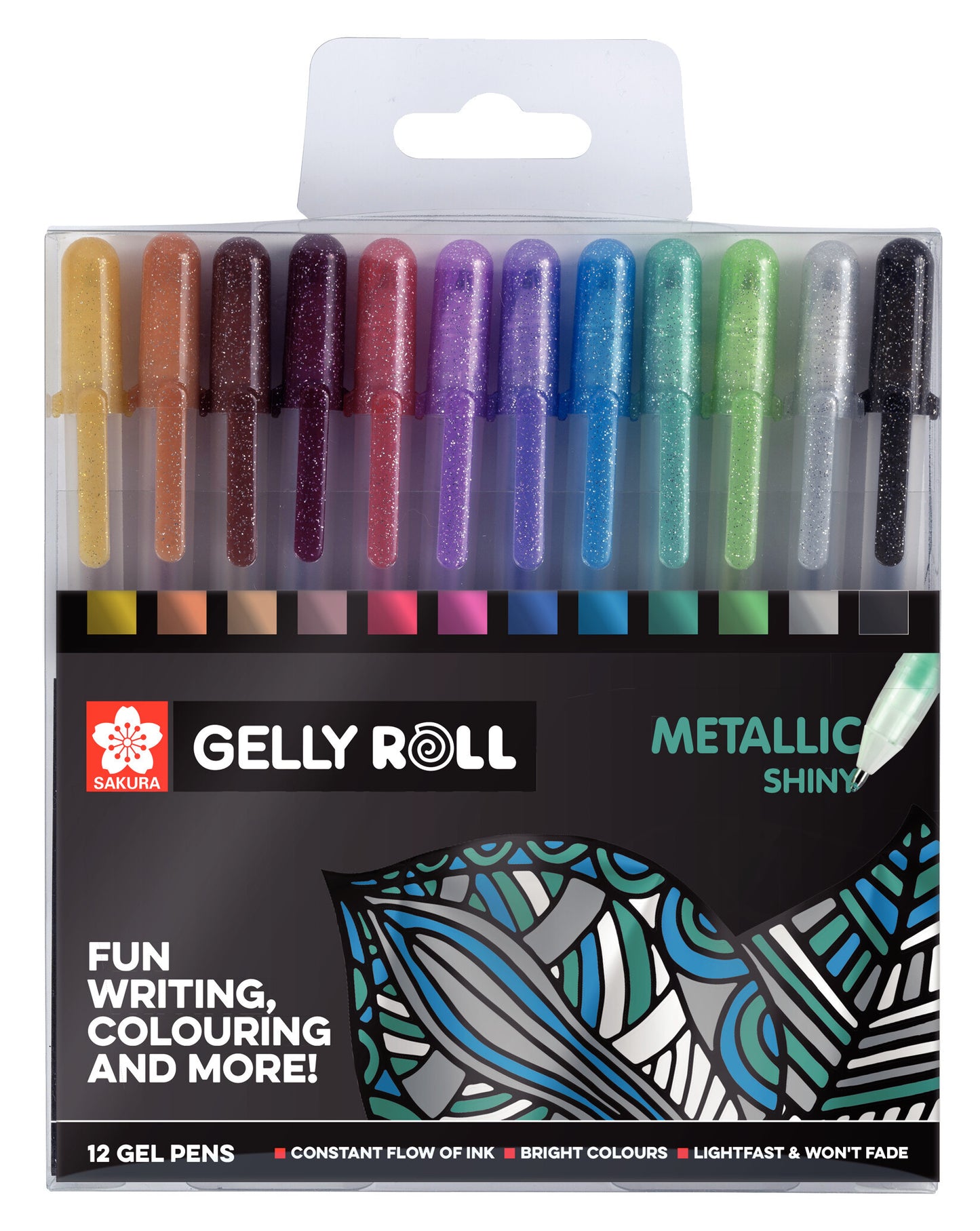 Sakura Gelly Roll Metallic Glans Set, 12 kleuren, 0,6 mm - 2