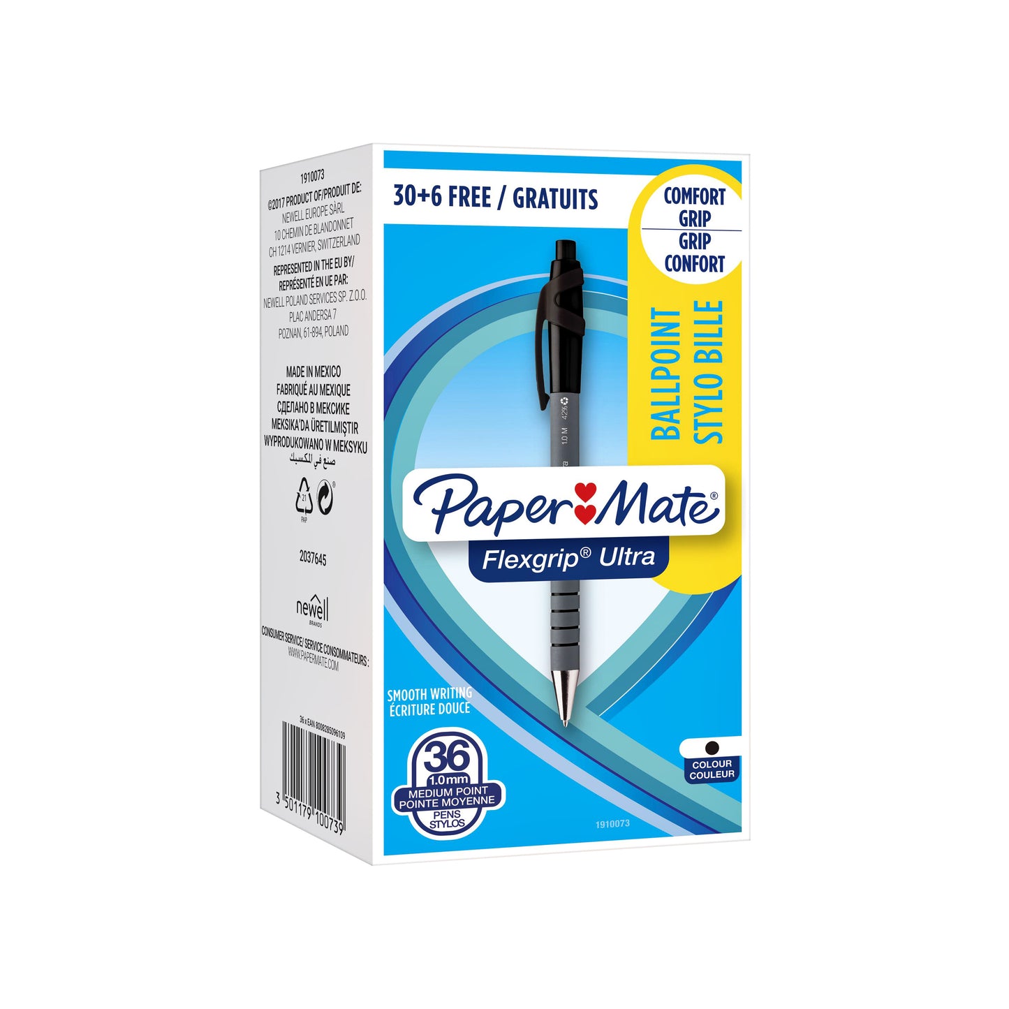 Papermate Flexgrip Ultra M zwart valuepack balpennen - 2