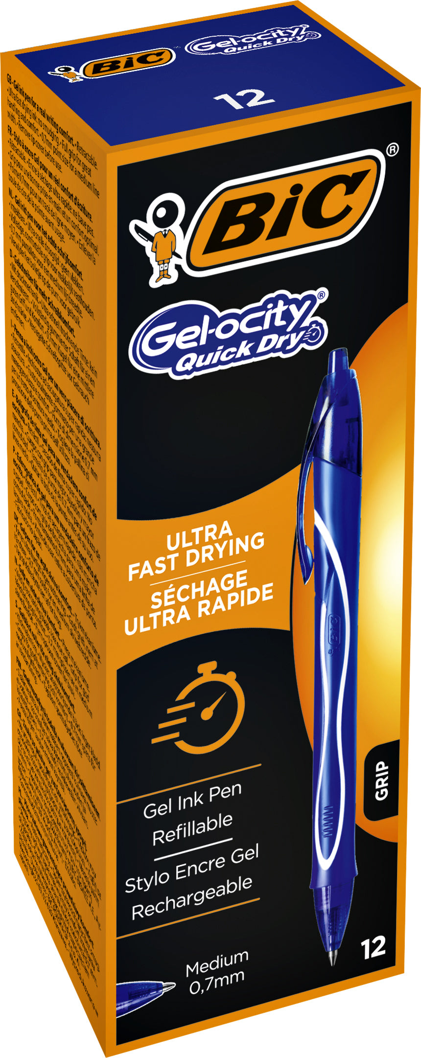 Bic Gelocity Quick Dry Gelpen M Blauw - Sneldrogende en soepele inkt