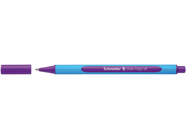 Schneider Slider Edge XB Balpen Paars, 3-kantige Grip, Rol niet van tafel