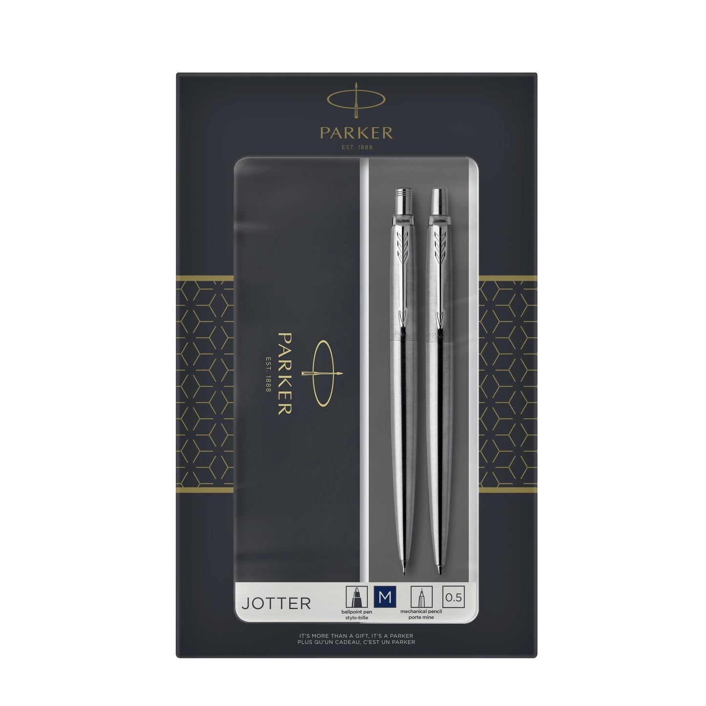 Parker Jotter CT Balpen en Vulpotlood Duo in Geschenkverpakking