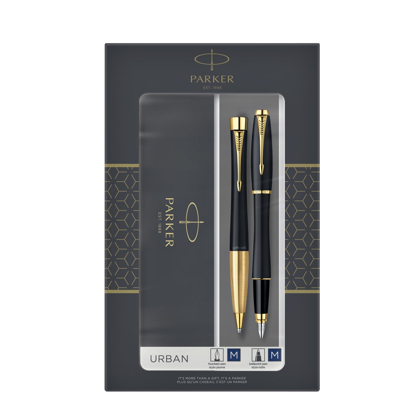 Parker Urban GT Duo Set Zwart mat met Balpen en Vulpen