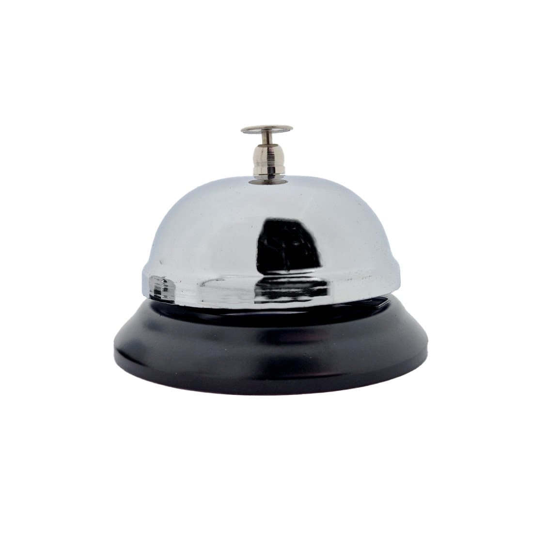 Baliebel 85mm hoog met zwart metalen voet en chroom afwerking