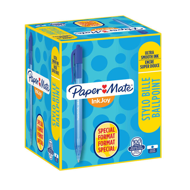 Paper Mate InkJoy 100 RT Balpen Blauw (Valuepack)