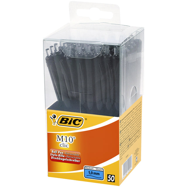 Balpen Bic M10 tubo 50 M zwart