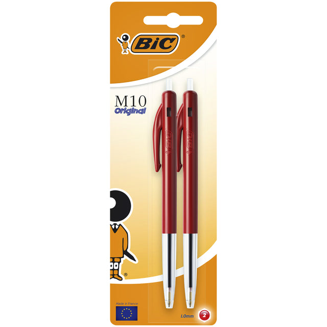 Bic M10 Rood – populaire balpen met drukknop
