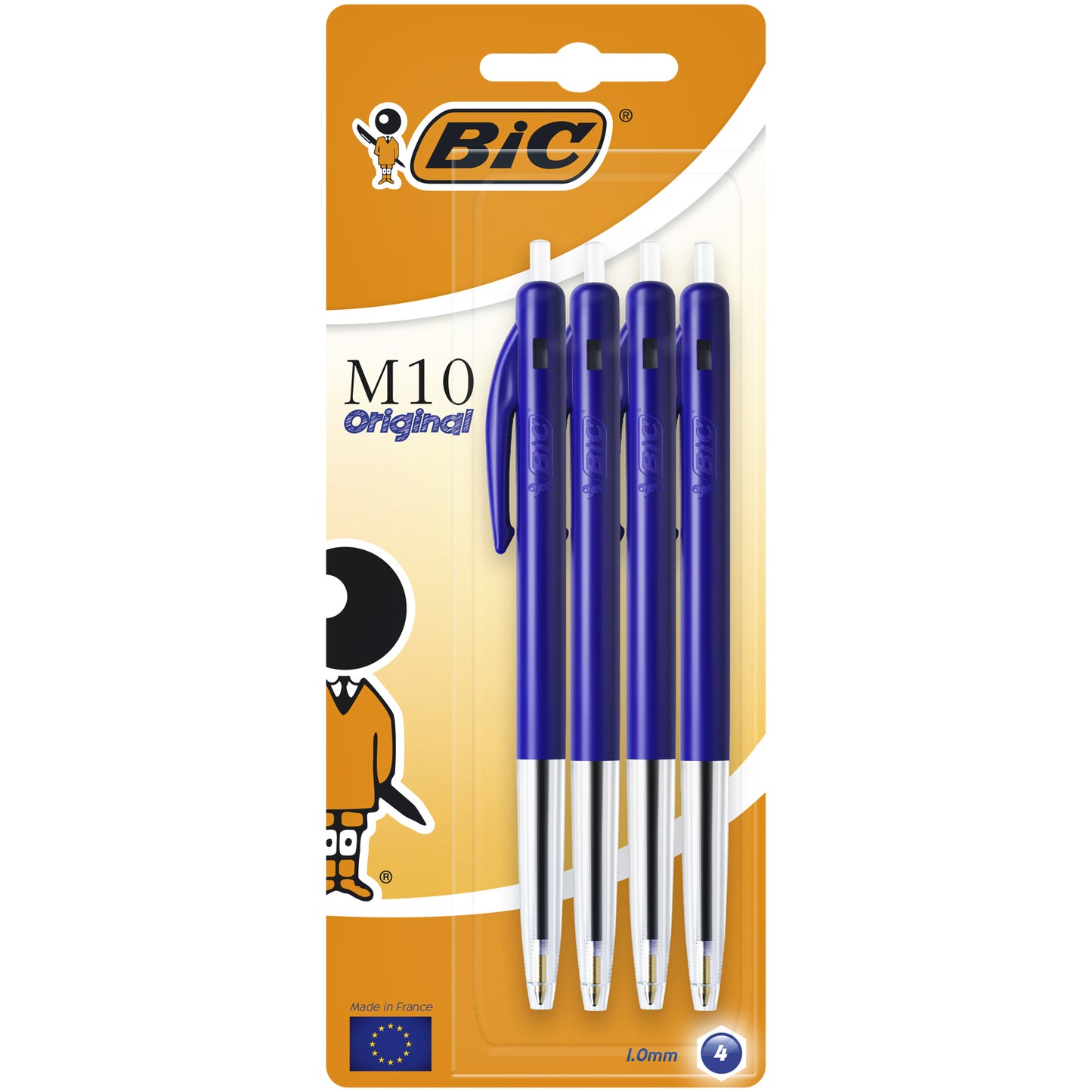 BIC M10 M Balpen Blauw, 1,7 km schrijflengte